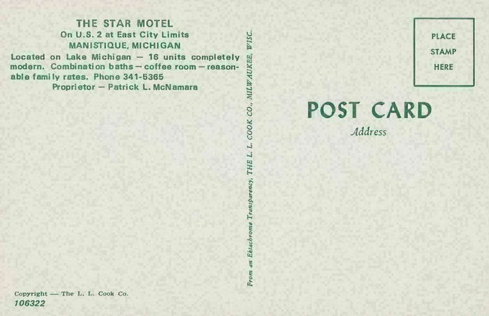 Star Motel - Old Postcard View